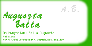 auguszta balla business card